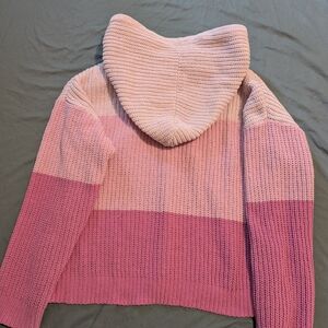 Love Ellie Girls Size 14 Pink Gradient Knitted Hood Sweater